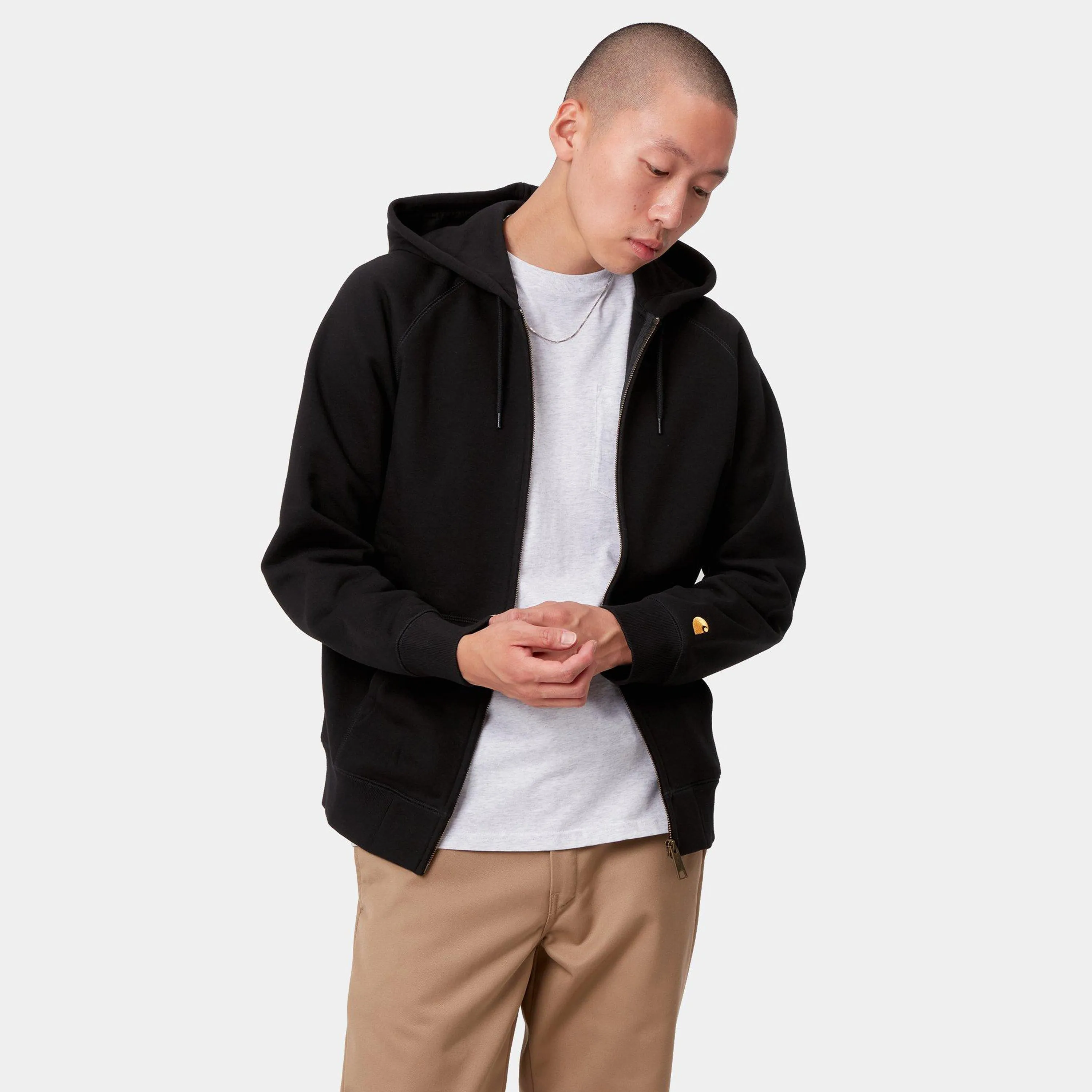 Carhartt Hooded Chase Jacket Black/Gold