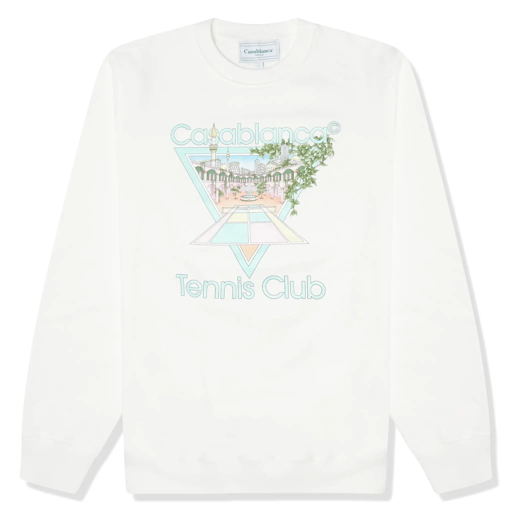 Casablanca Tennis Club Printed White Pastelle Sweatshirt