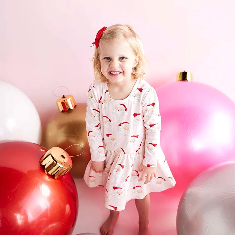 Christmas Pink Vintage Santa Dress