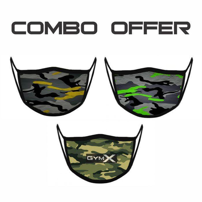 Combo D- Army Camo+ Neon Camo+ Yellow Camo Face Masks