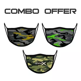 Combo D- Army Camo+ Neon Camo+ Yellow Camo Face Masks