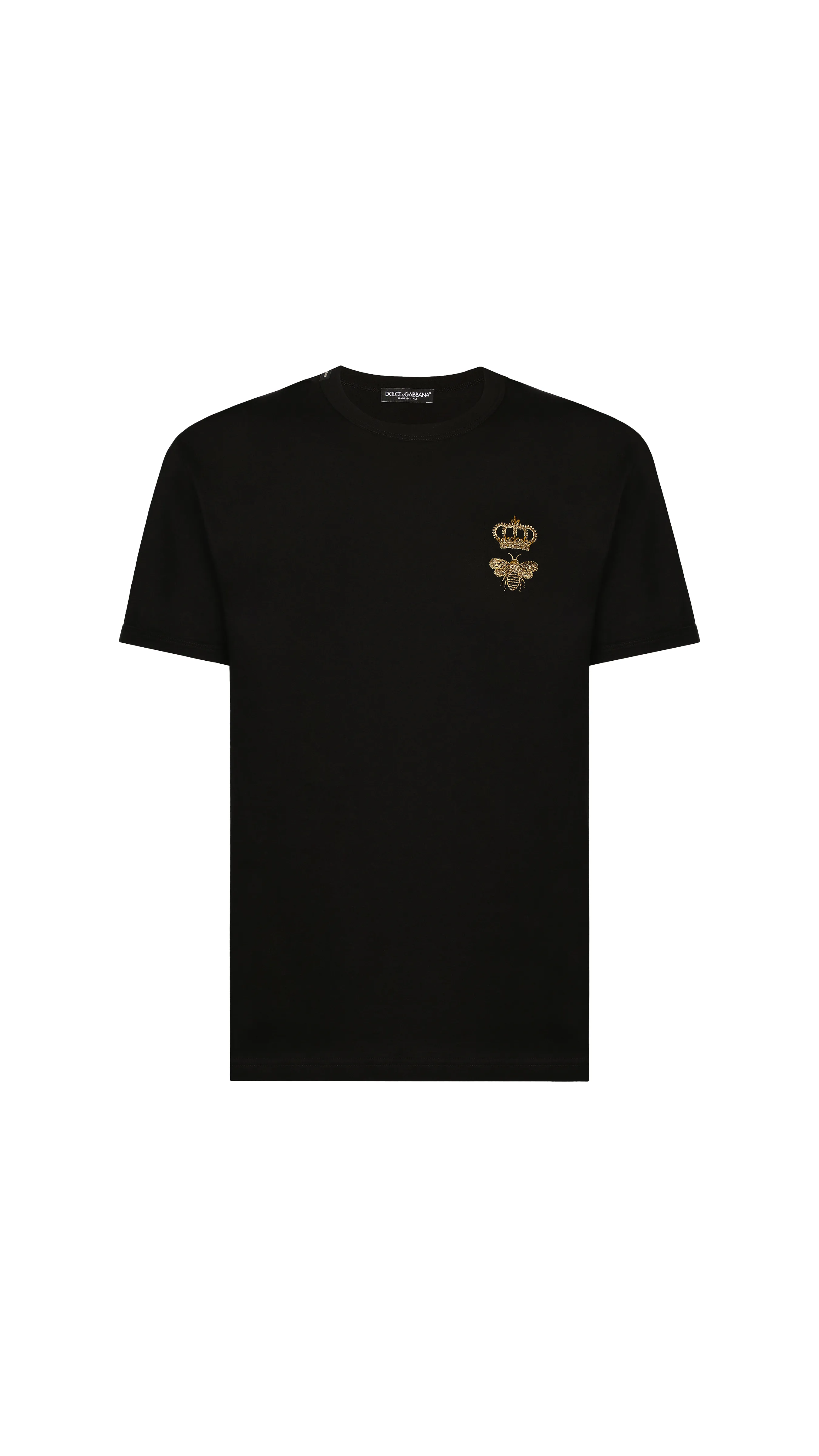 Cotton T-shirt With Embroidery - Black