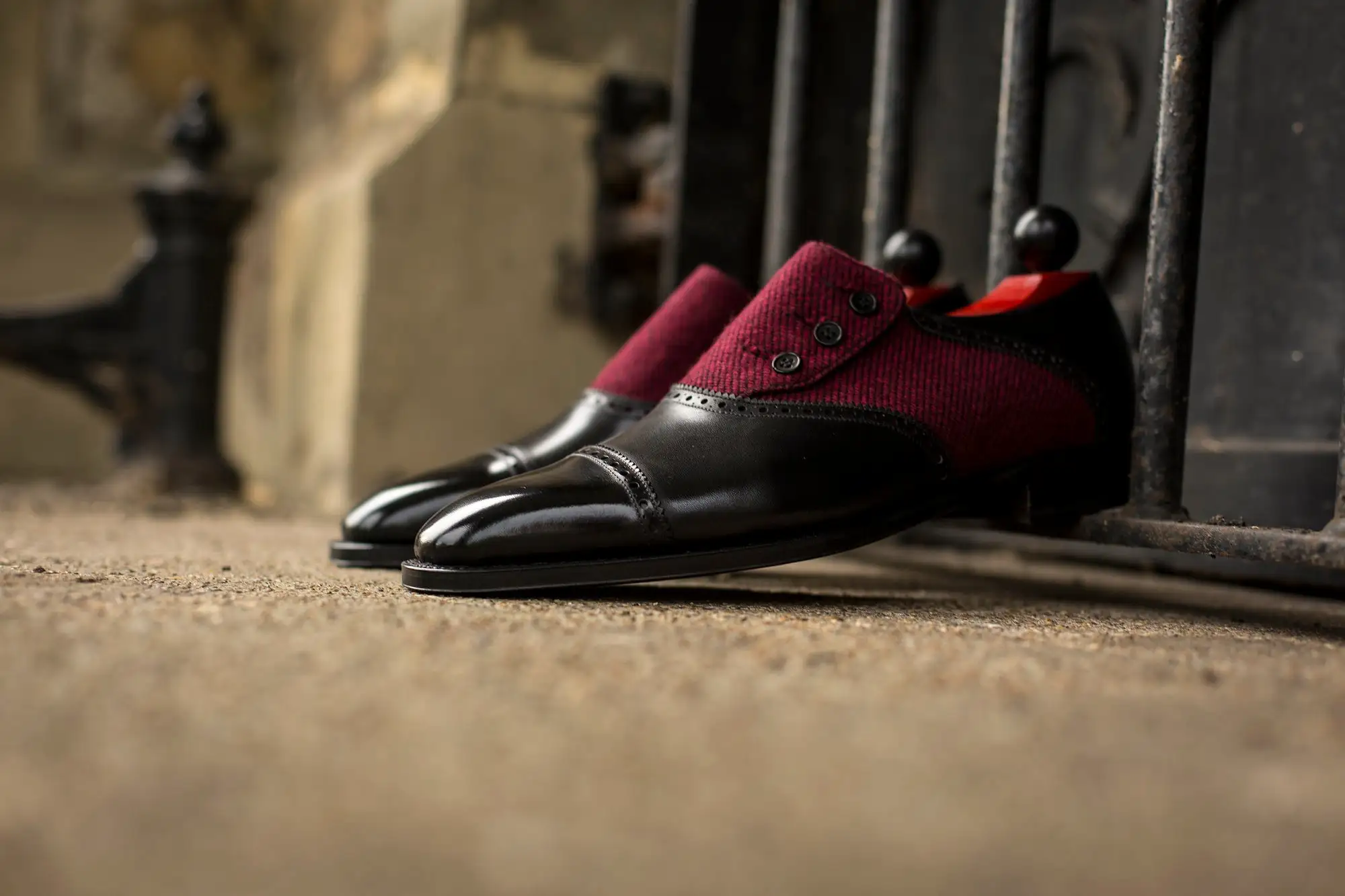 Cyril - MTO - Black Calf / Red Poulsbo - LPB Last - Single Leather Sole