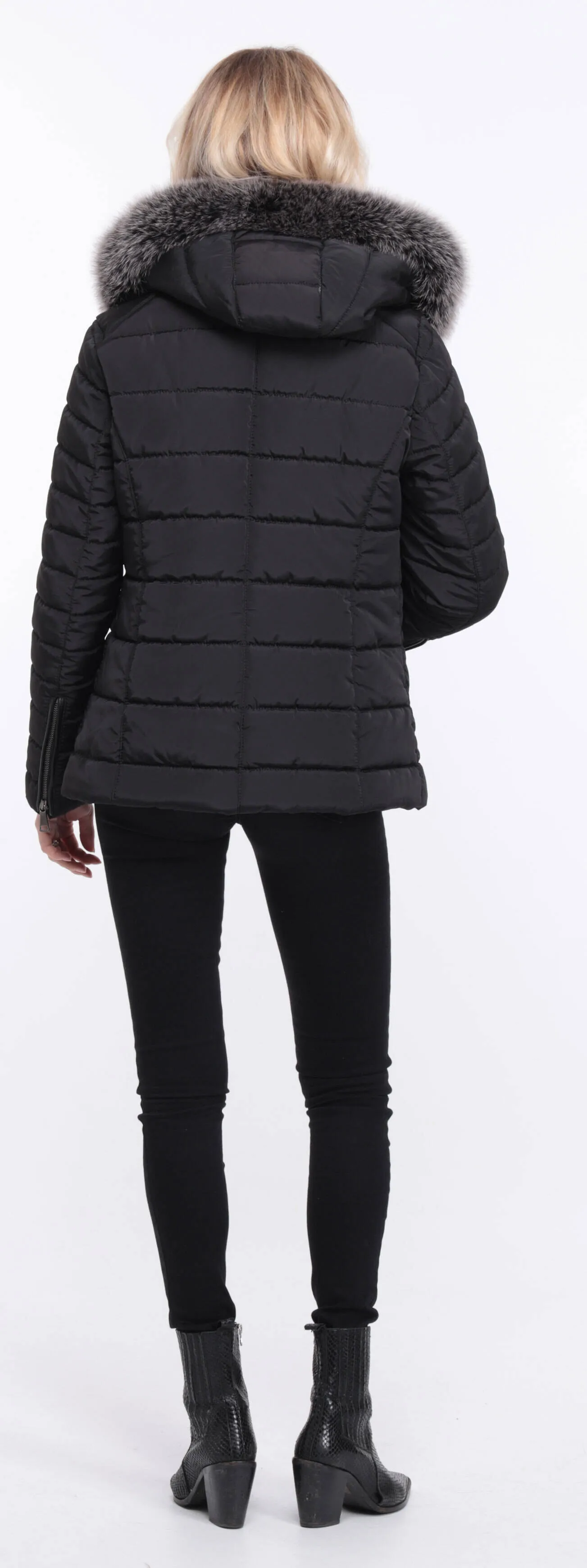 Down jacket fabric + black fox eve