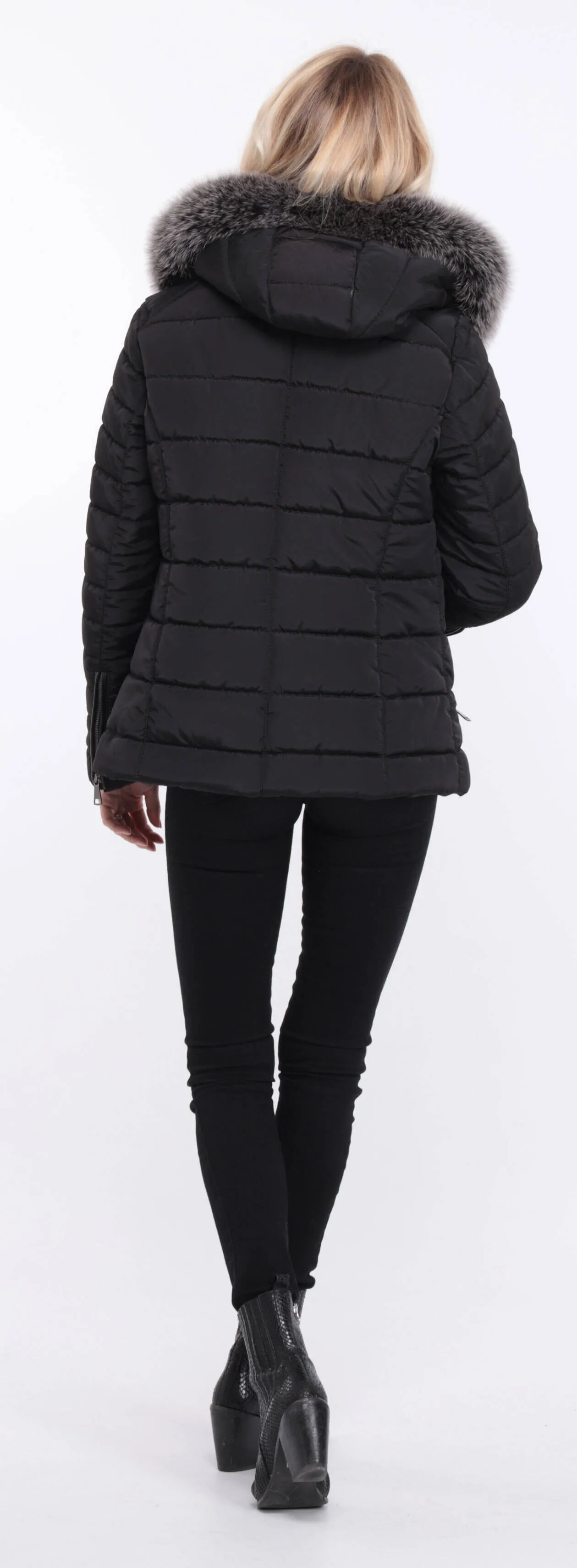 Down jacket fabric + black fox eve