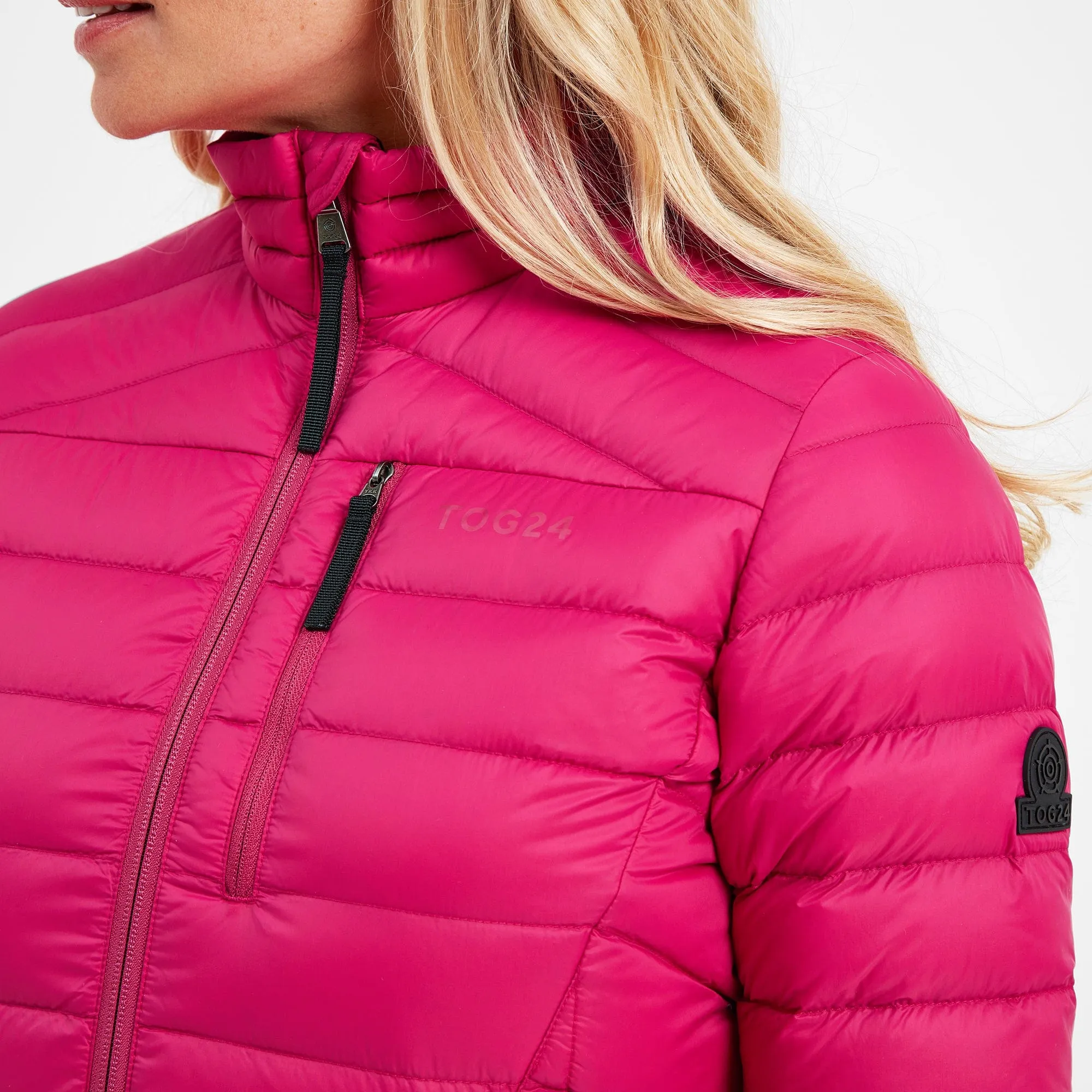 Drax Womens Funnel Down Jacket - Cerise