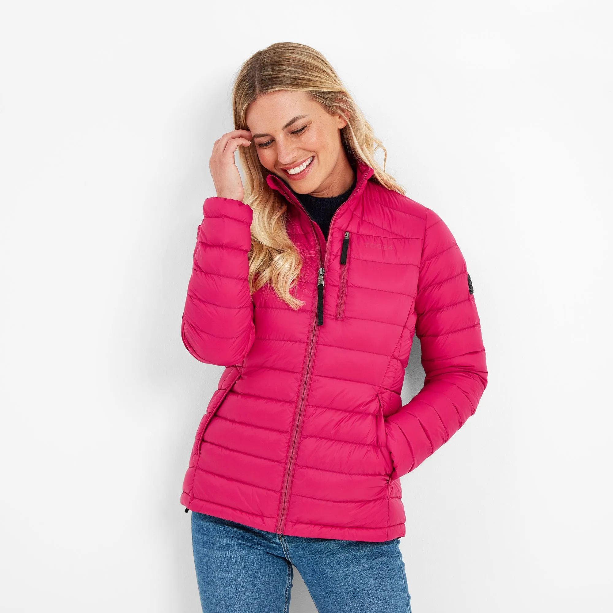 Drax Womens Funnel Down Jacket - Cerise