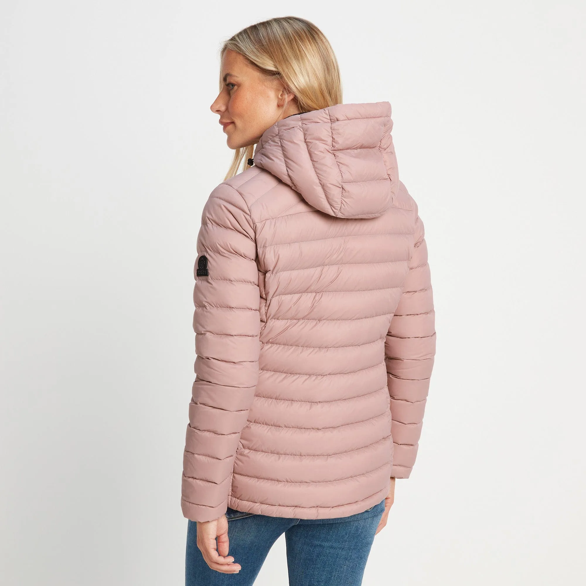 Drax Womens Hooded Down Jacket - Faded Pink