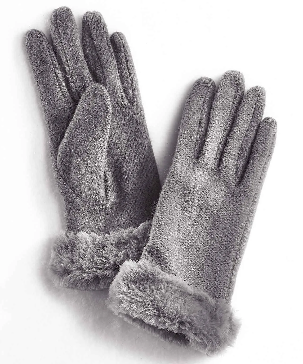 Faux-fur Trim Gloves