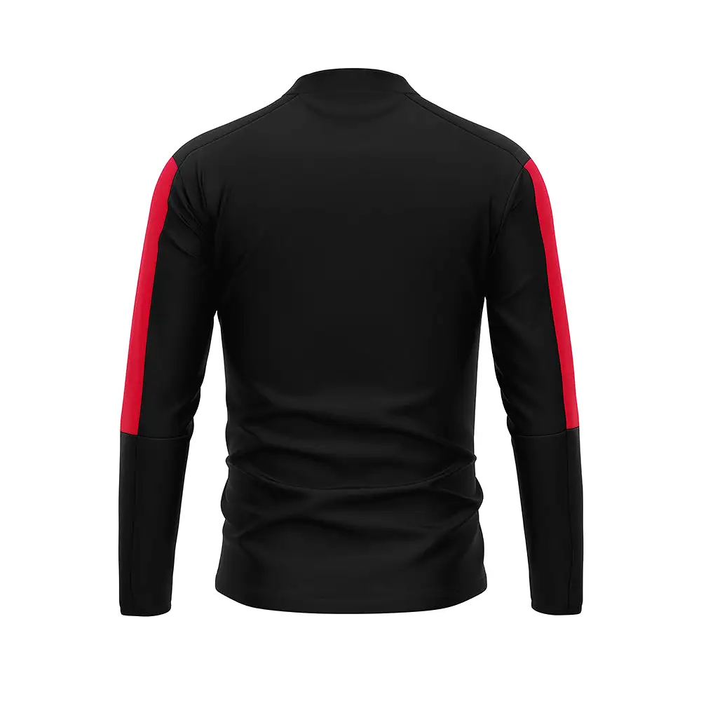 FC 1/4 Zip Microfleece - Black/Red