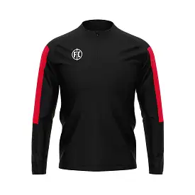 FC 1/4 Zip Microfleece - Black/Red