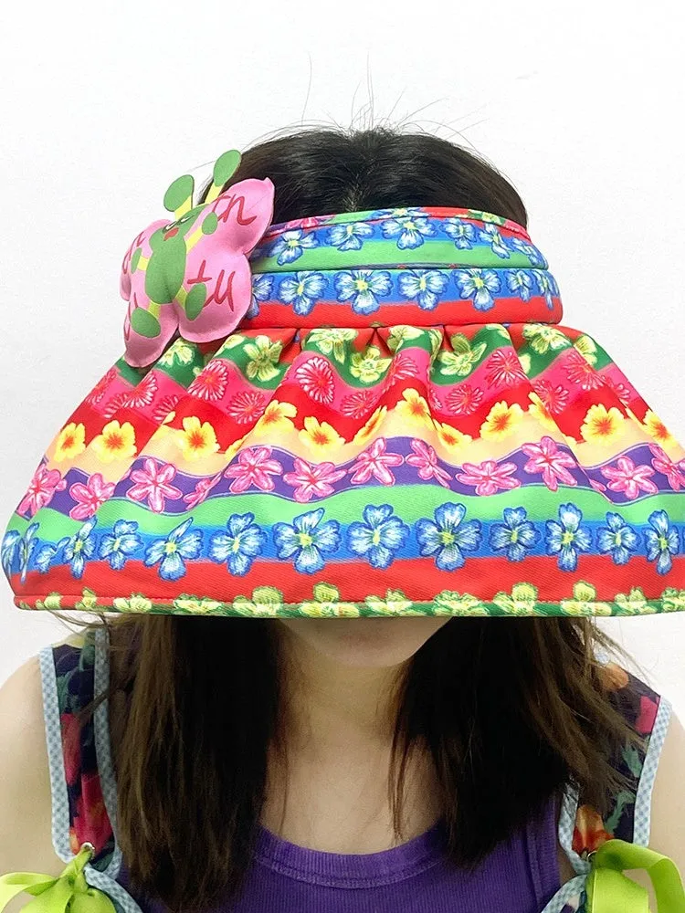 Flowers Cute Big Brim Sun Hat