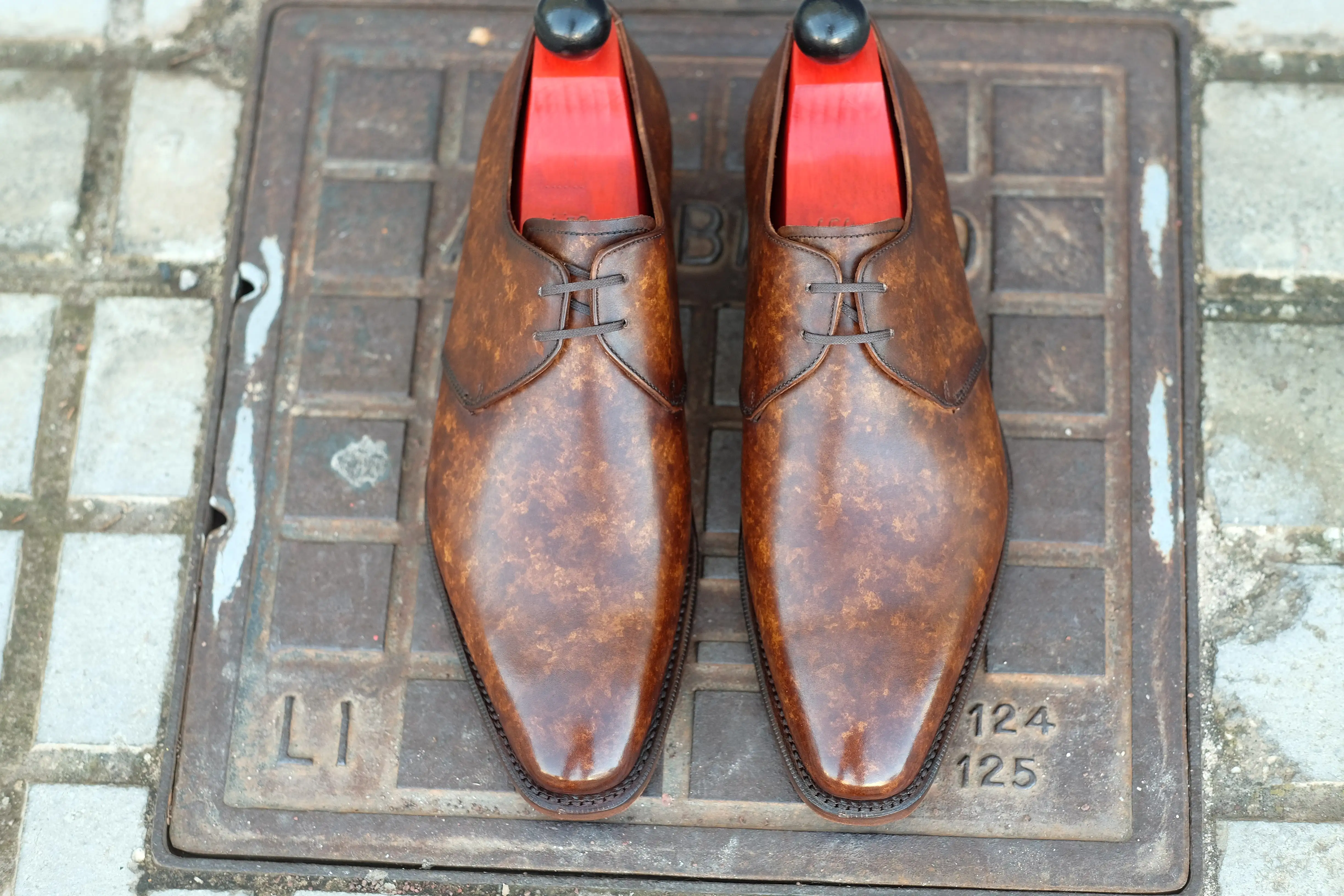 Fremont - MTO - Copper Marble Patina - LPB Last - Single Leather Sole