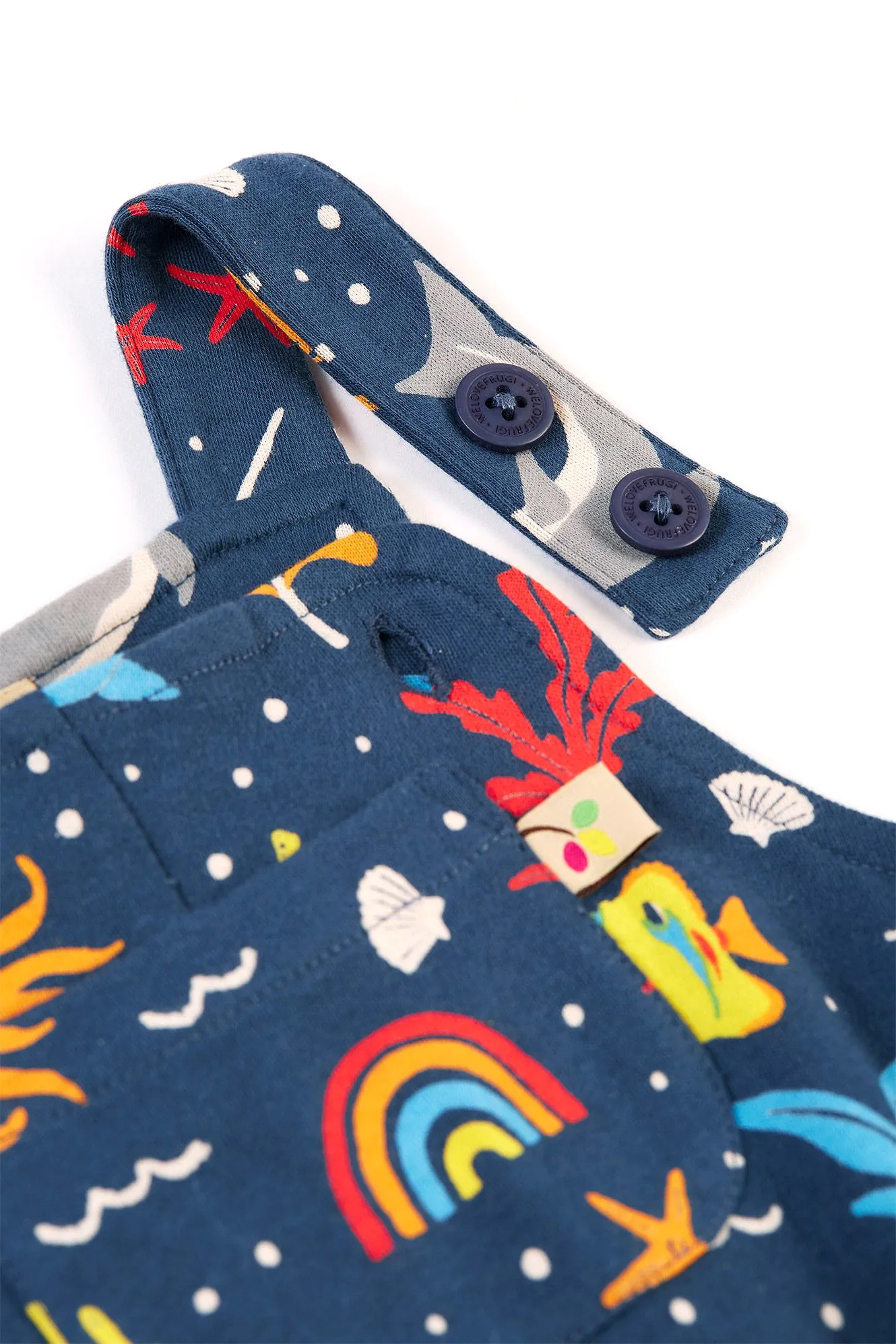 Frugi Rainbow Sea Parsnip Dungaree