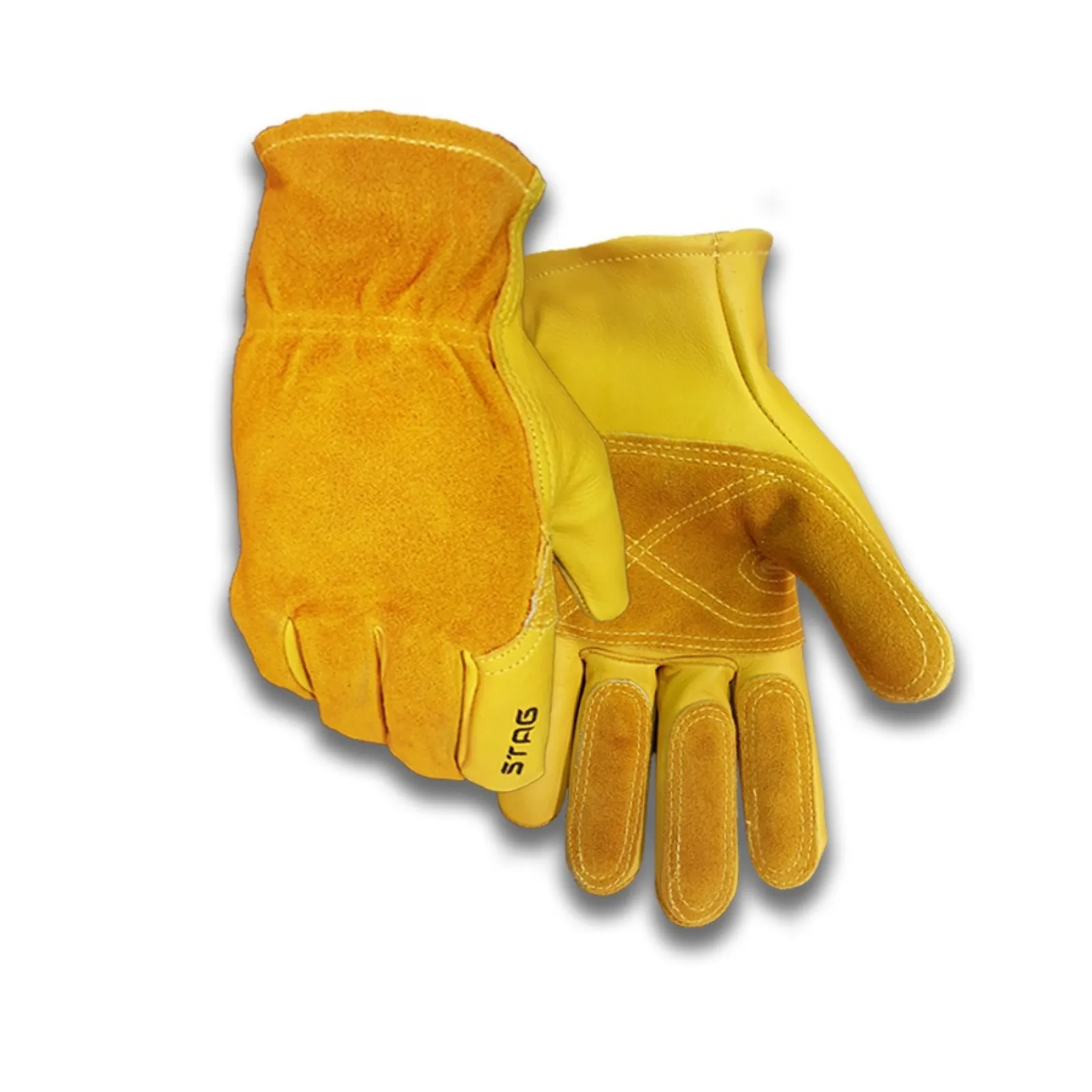 Golden Stag Men's Cowhide Patch Gloves