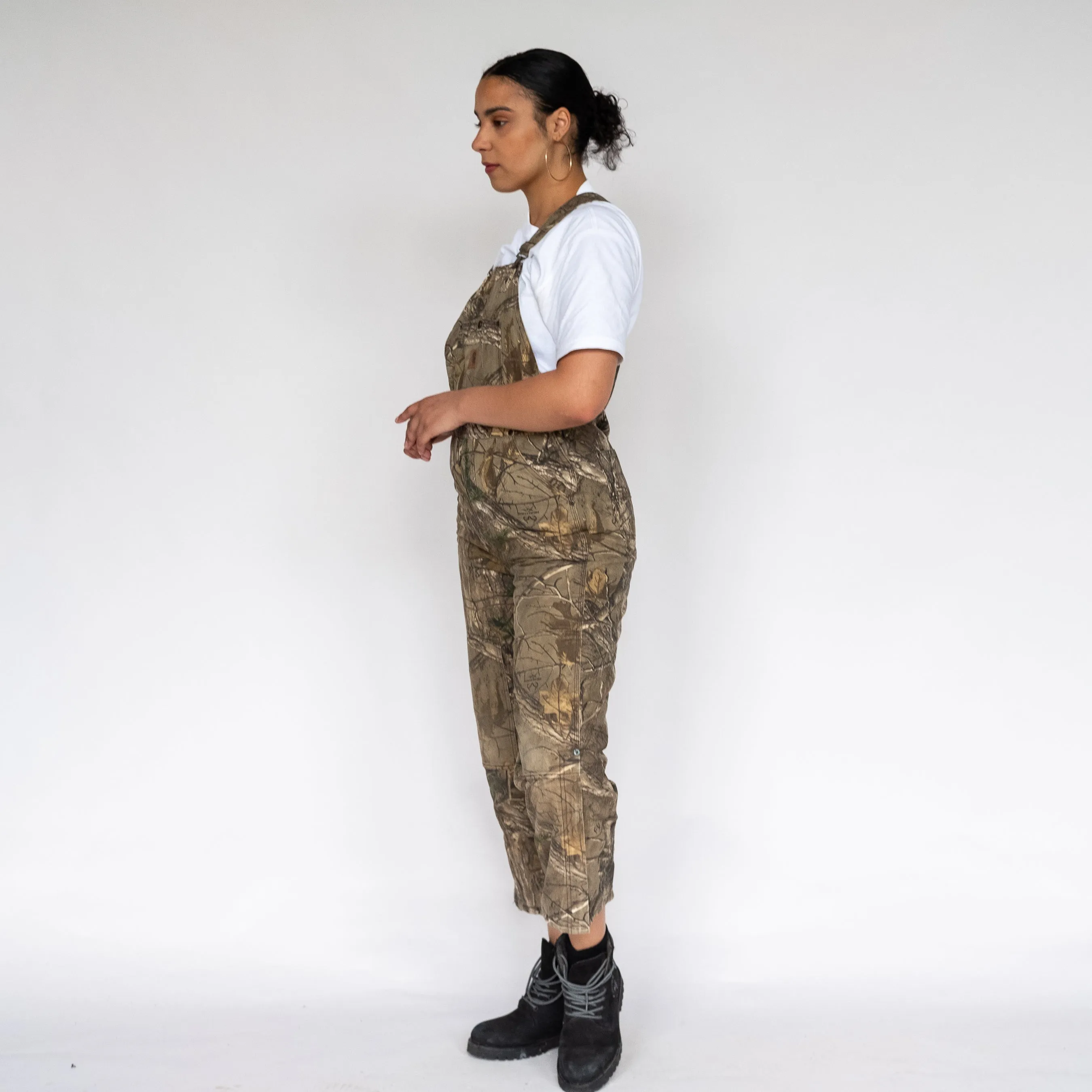 Green 90s Carhartt Realtree Camo Canvas Baggy Dungarees (S)