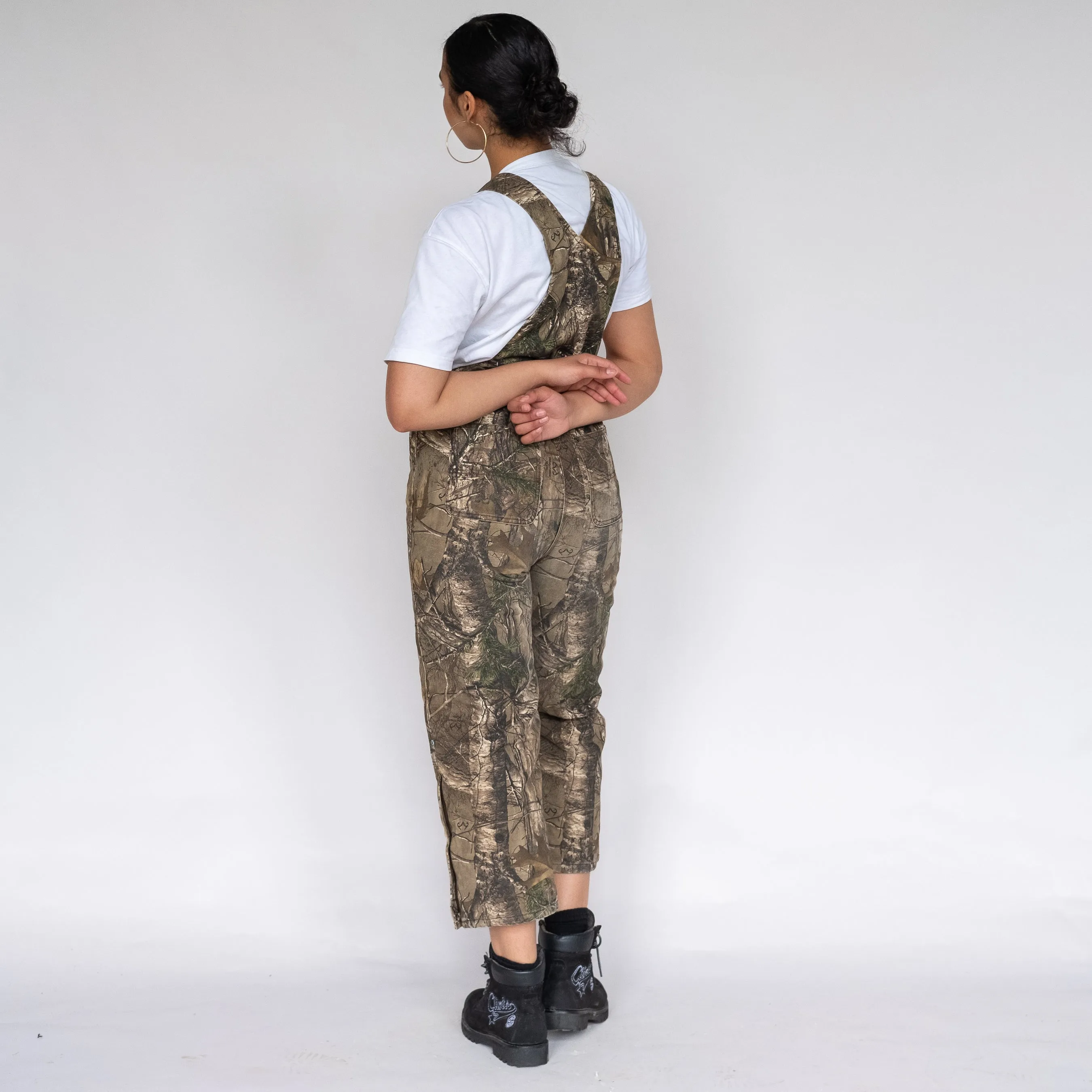 Green 90s Carhartt Realtree Camo Canvas Baggy Dungarees (S)