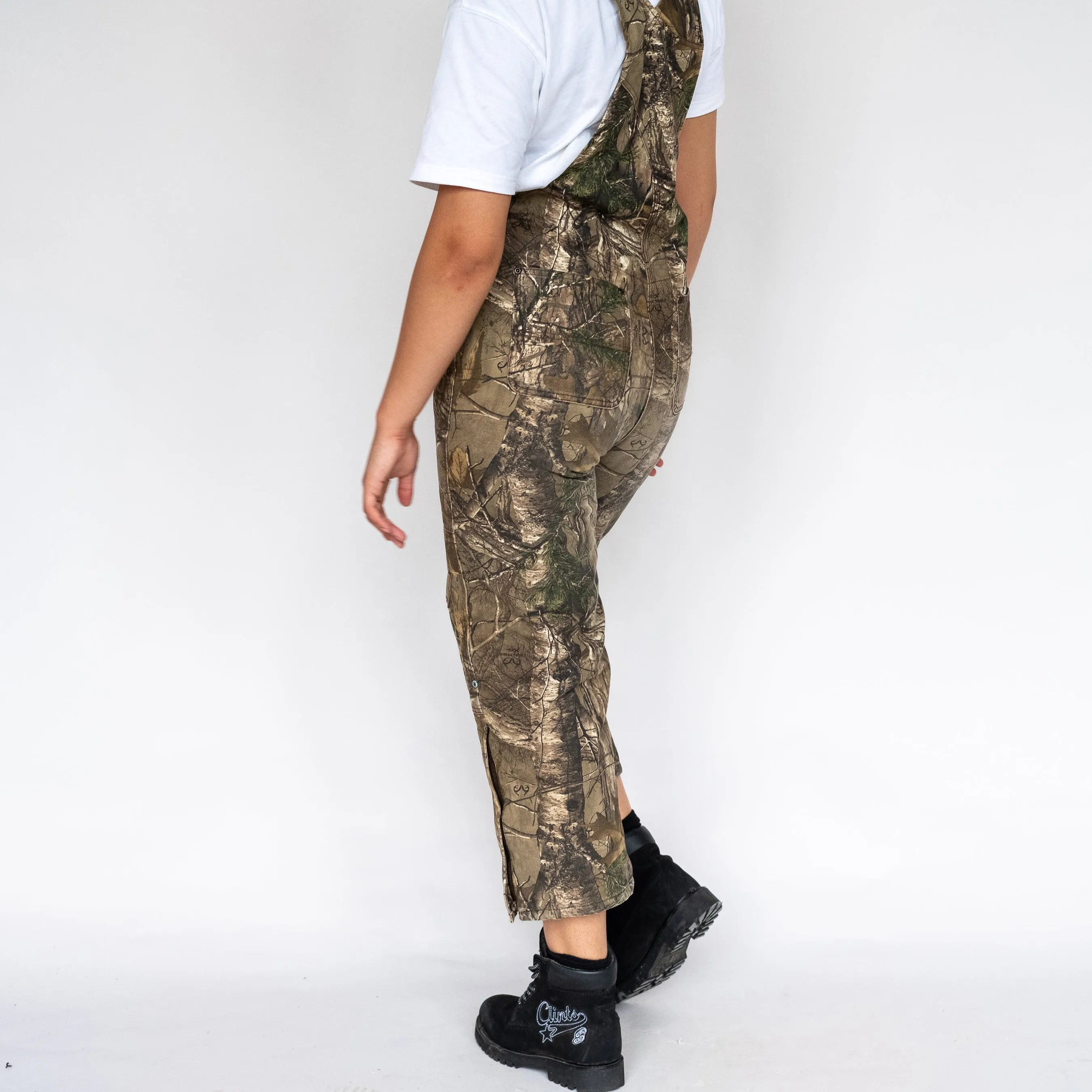 Green 90s Carhartt Realtree Camo Canvas Baggy Dungarees (S)