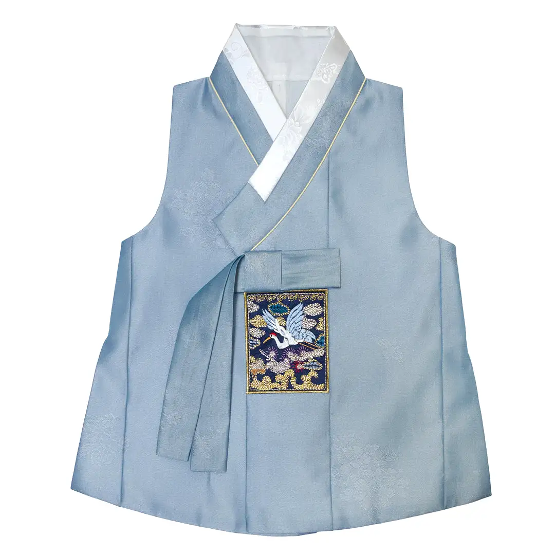 Hanbok Baby Boy 4-piece Set - Noble Man Dusty Green