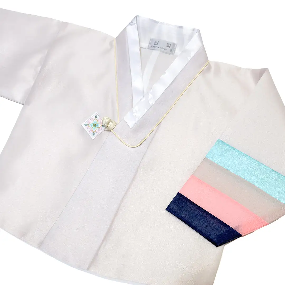 Hanbok Baby Boy 4-piece Set - Noble Man Lavender Blue