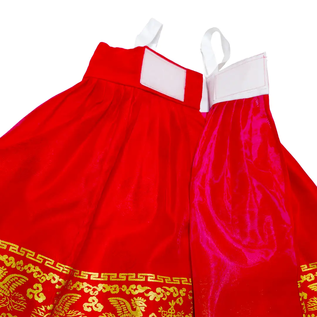 Hanbok Baby Girl 4-piece Set - Queen Red/Green