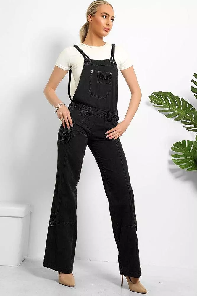 Heavy Duty Denim Utility Pockets Dungarees