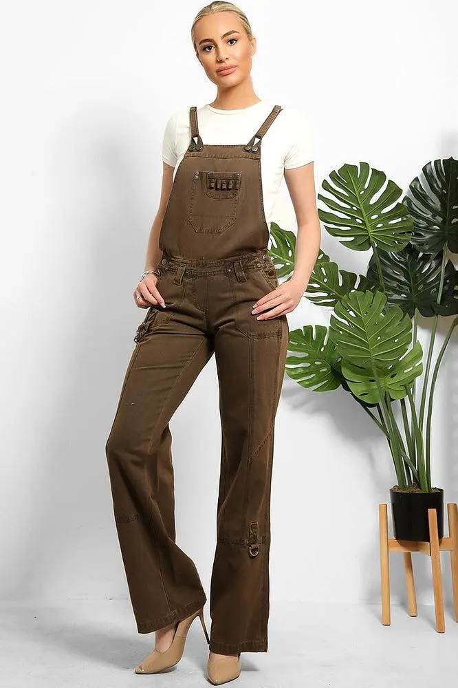 Heavy Duty Denim Utility Pockets Dungarees