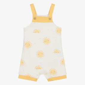 Ivory & Yellow Sunny Day Baby Dungarees