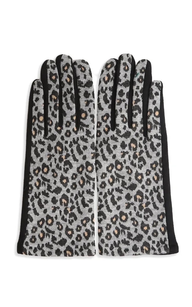 JG866 Leopard Pattern Screen Touch Gloves (12prs Pack)