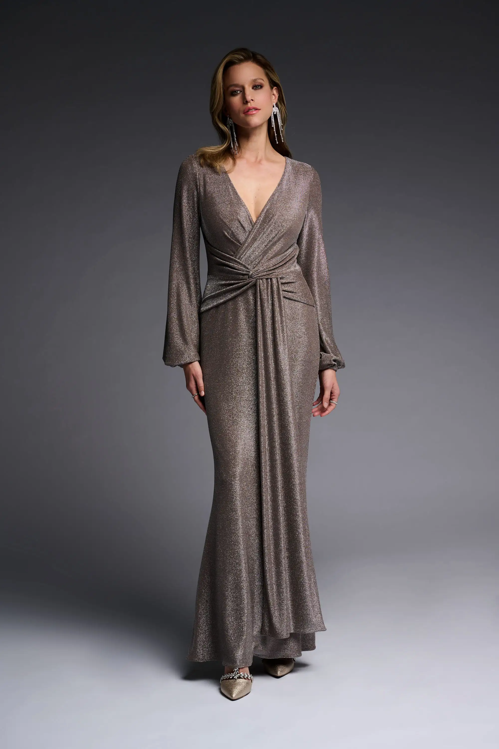 Joseph Ribkoff - Taupe Wrap Dress 223711