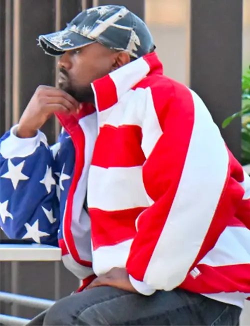 Kanye West American Flag Bomber Jacket - William Jacket