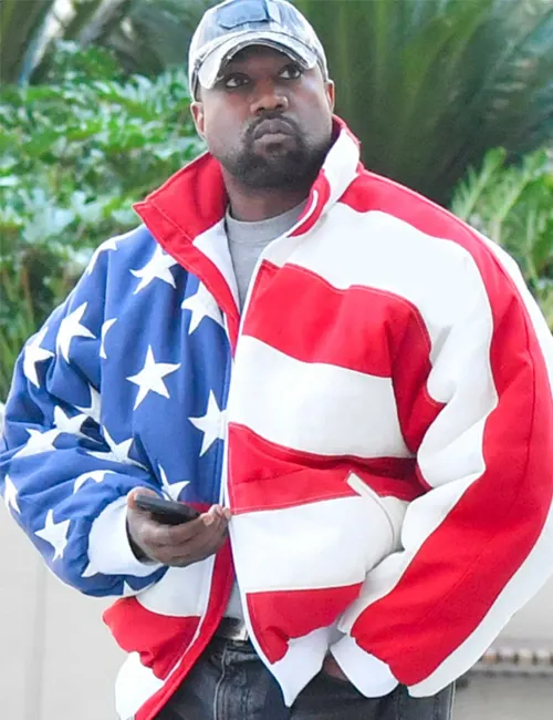 Kanye West American Flag Bomber Jacket - William Jacket