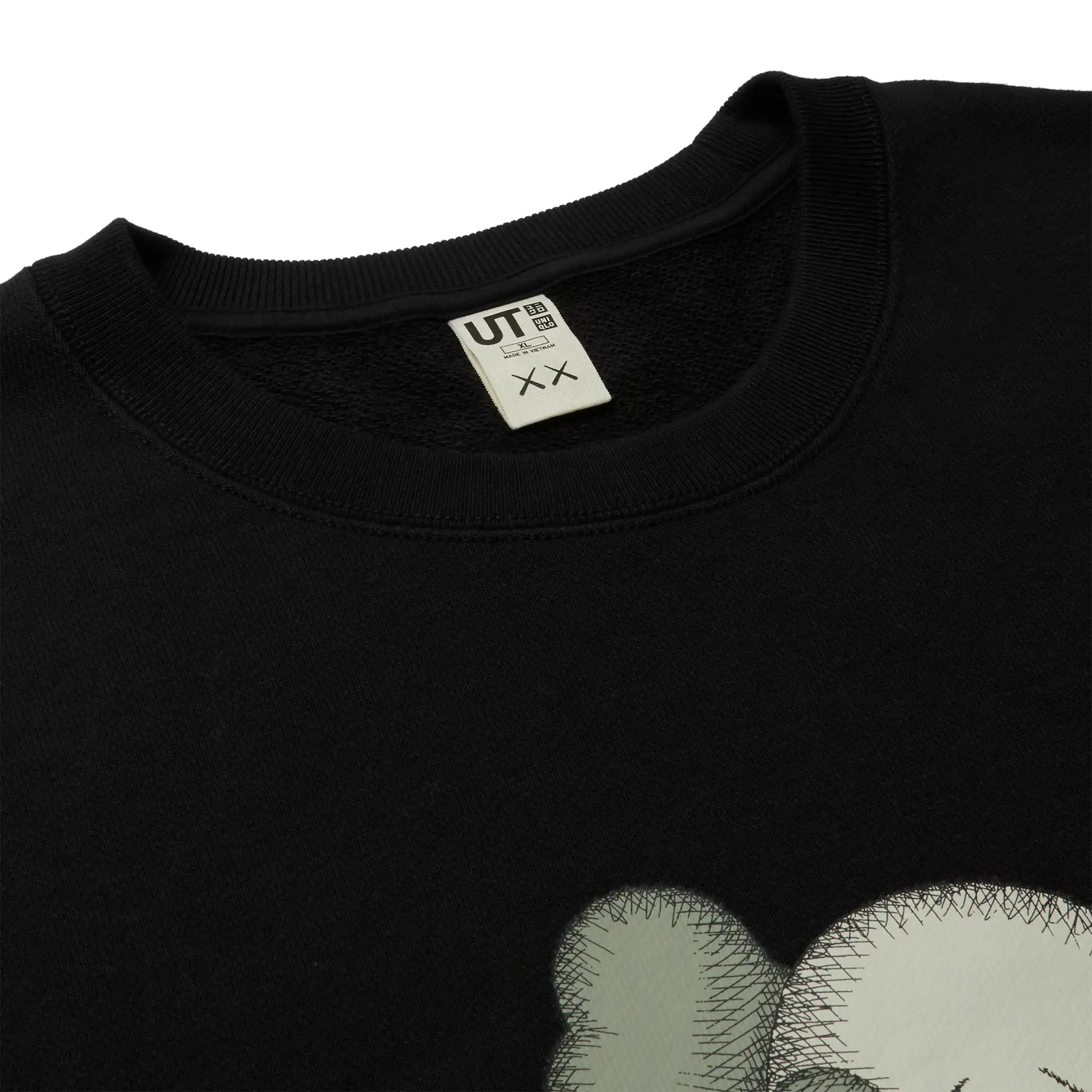 Kaws x Uniqlo UT Graphic Black Sweatshirt