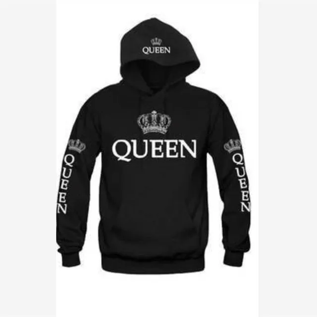 King Queen Crown Couple Hoodies