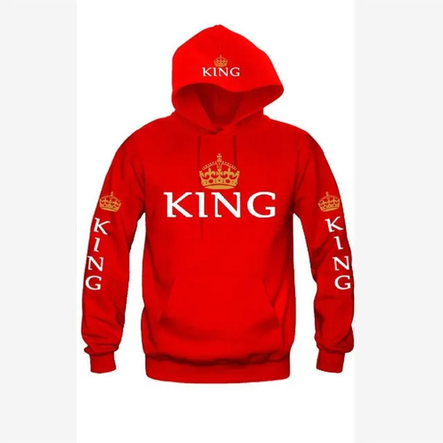 King Queen Crown Couple Hoodies