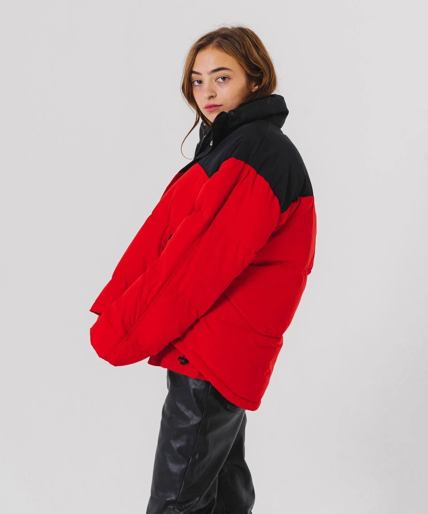 LAYERED LOOK DOWN JACKET