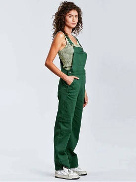 Leni Women's Organic Cotton Dungarees | Forest Green