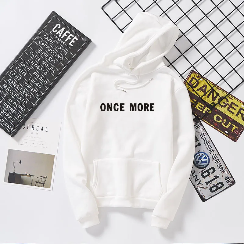  Letter Pullover Sweatshirts Tops Streetwear Women's Hoodies