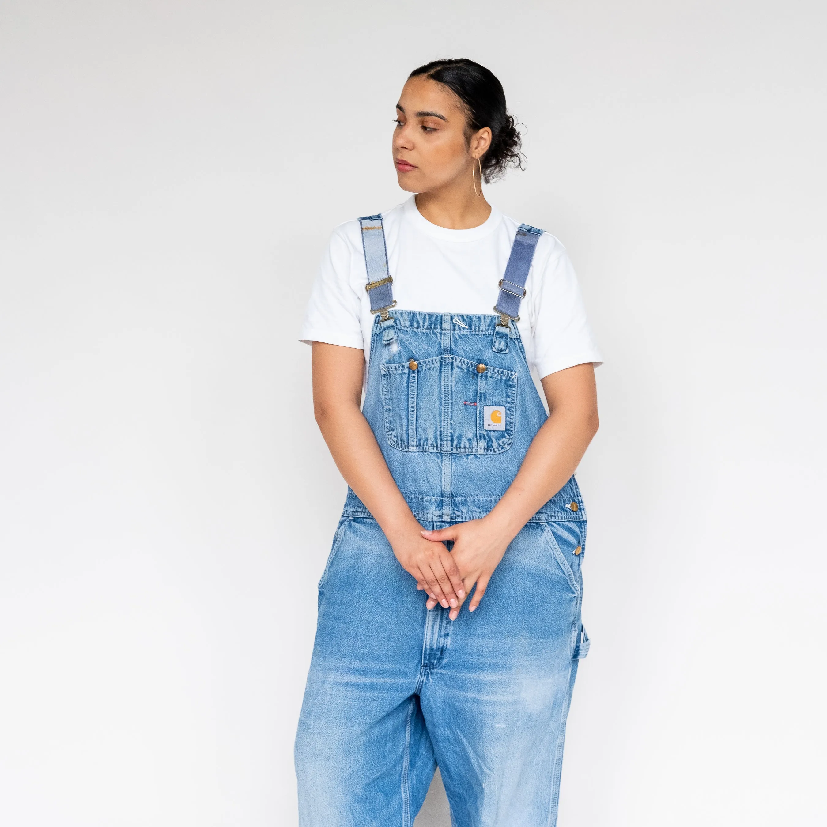 Light Blue 90s Carhartt Denim Baggy Dungarees (XXL)