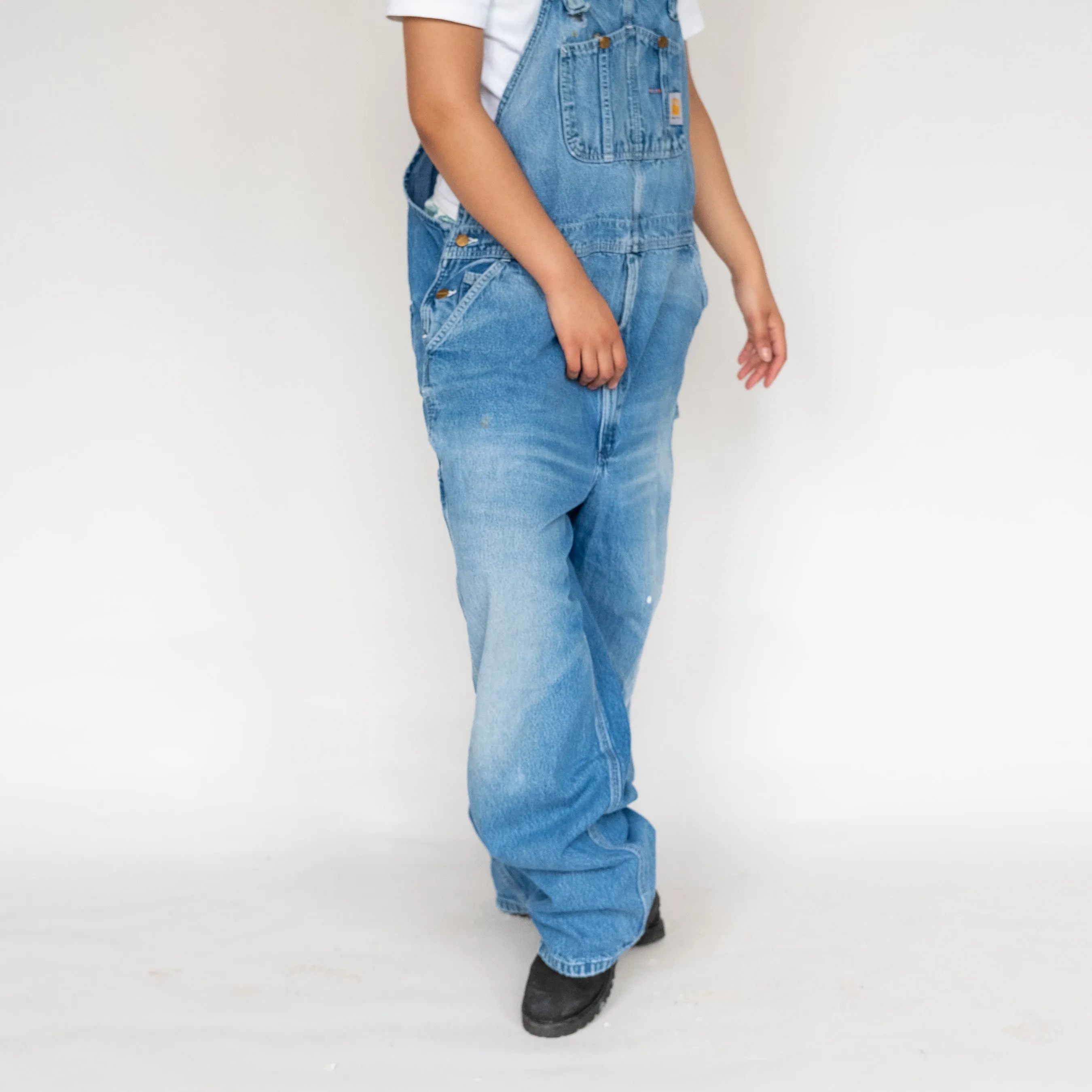 Light Blue 90s Carhartt Denim Baggy Dungarees (XXL)