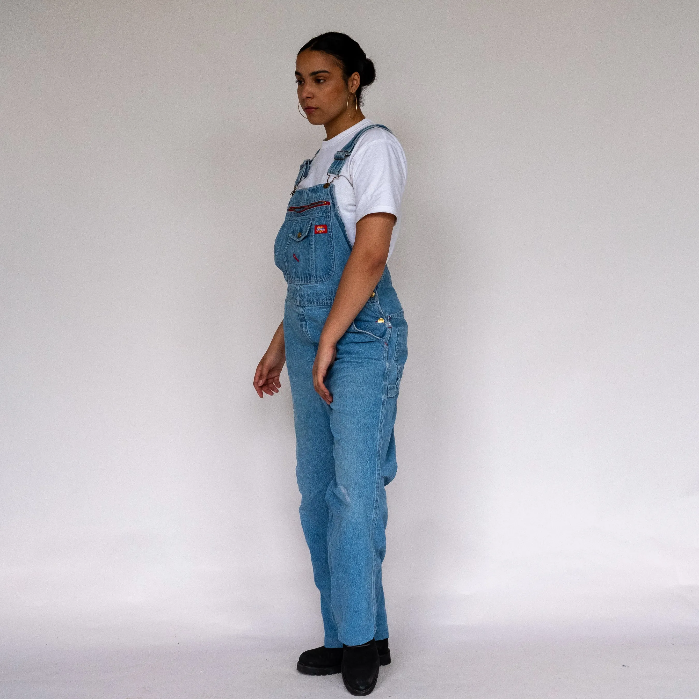 Light Blue 90s Dickies Denim Baggy Dungarees (L)