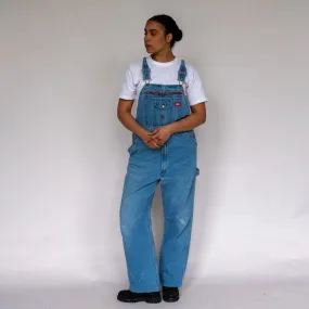 Light Blue 90s Dickies Denim Baggy Dungarees (L)