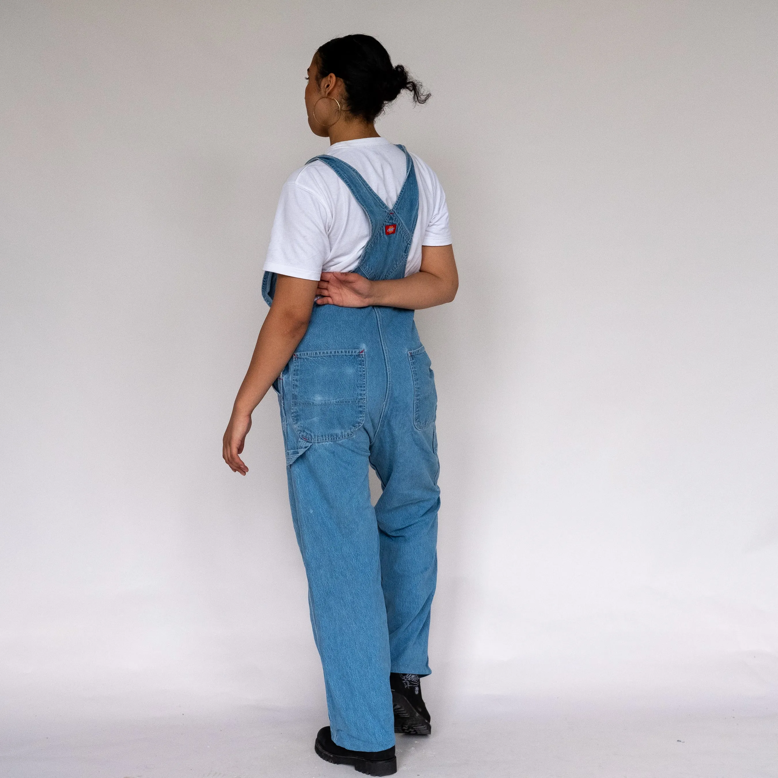 Light Blue 90s Dickies Denim Baggy Dungarees (L)