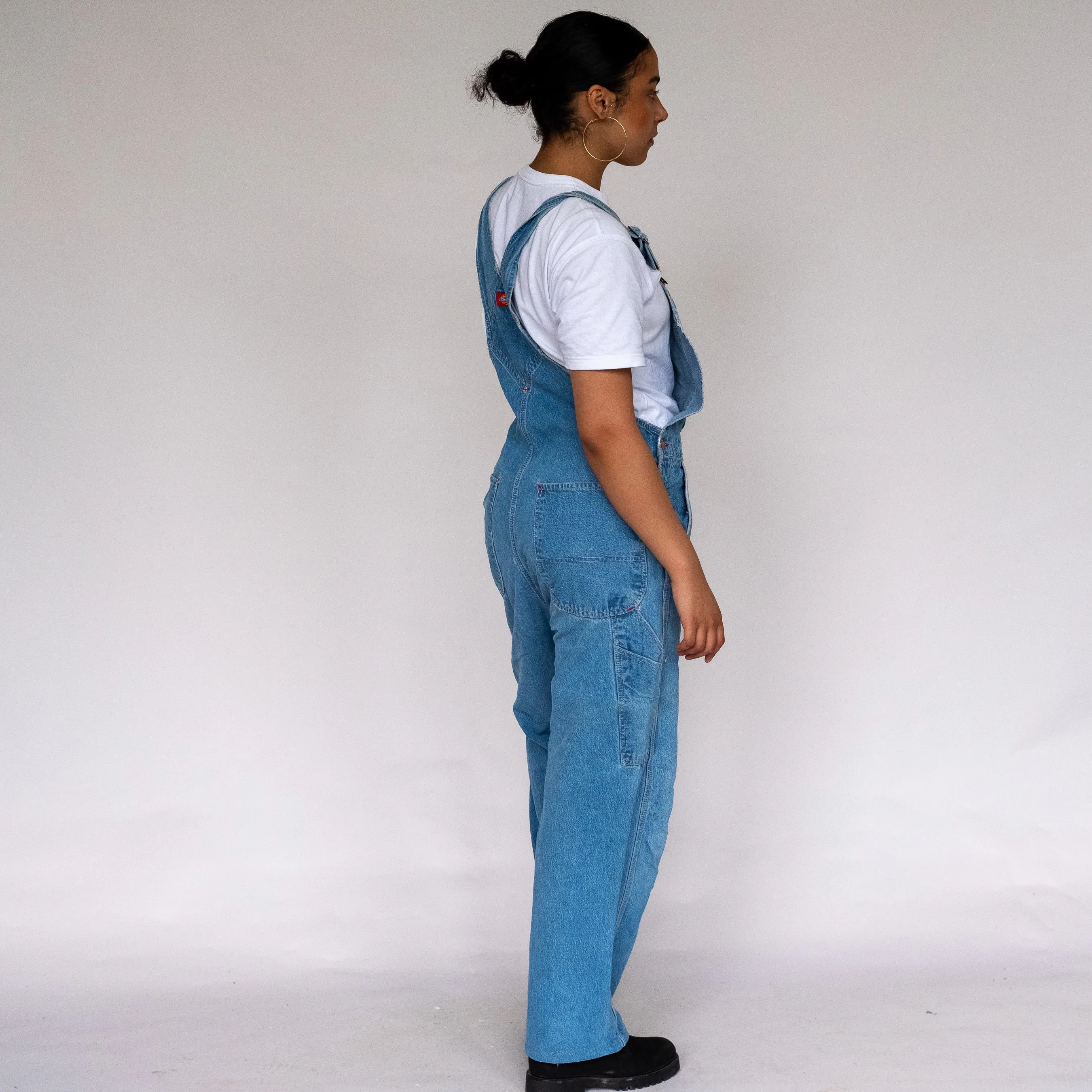 Light Blue 90s Dickies Denim Baggy Dungarees (L)