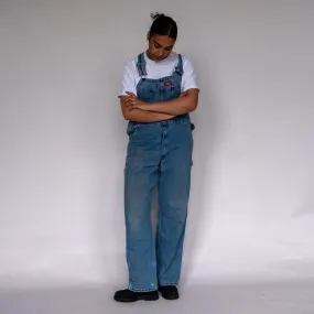 Light Blue 90s Dickies Denim Baggy Dungarees (S)