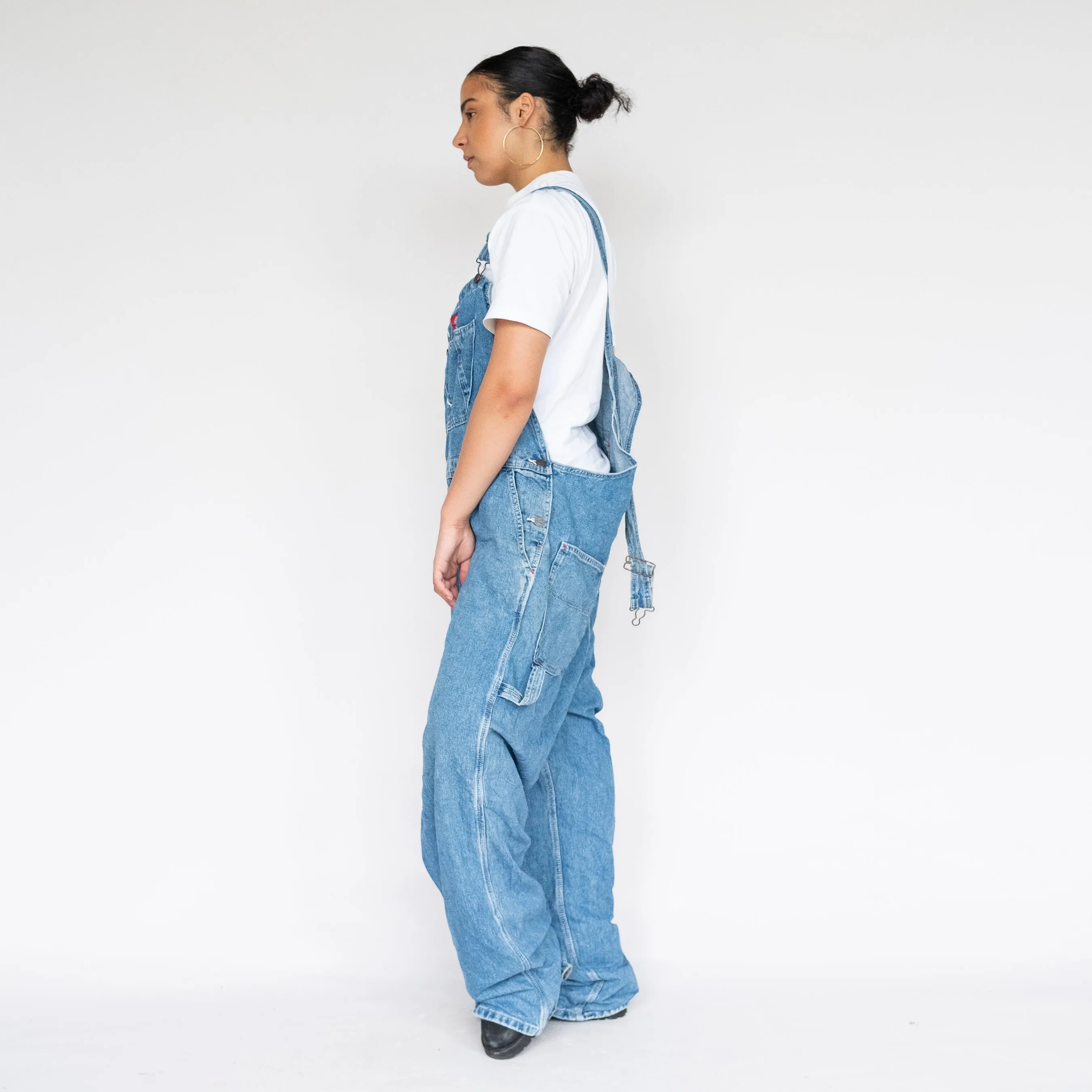 Light Blue 90s Dickies Denim Baggy Dungarees (XXL)