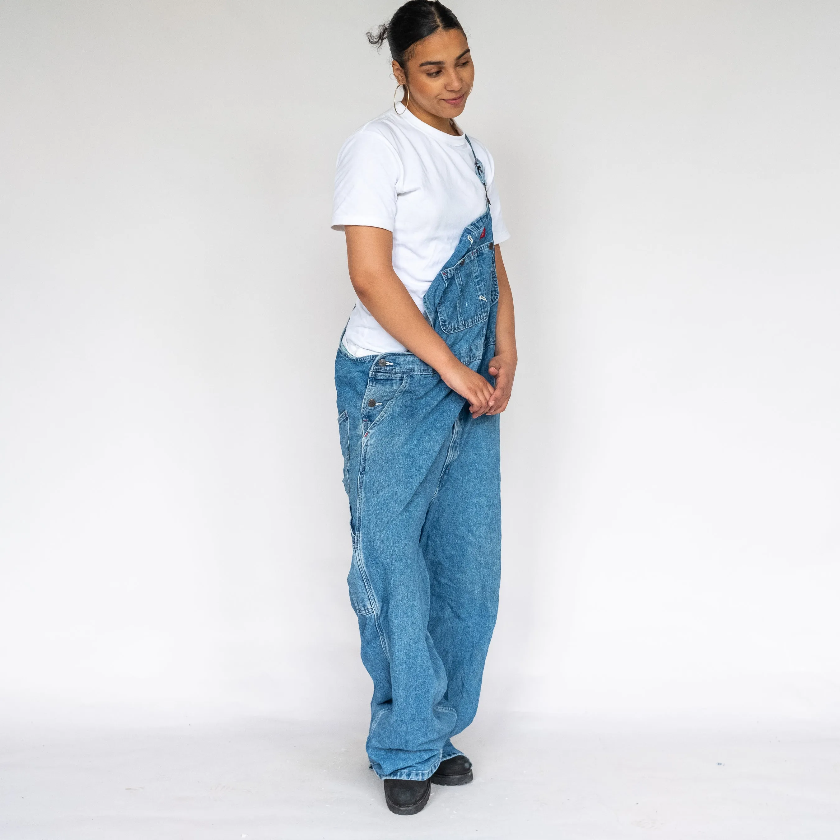 Light Blue 90s Dickies Denim Baggy Dungarees (XXL)