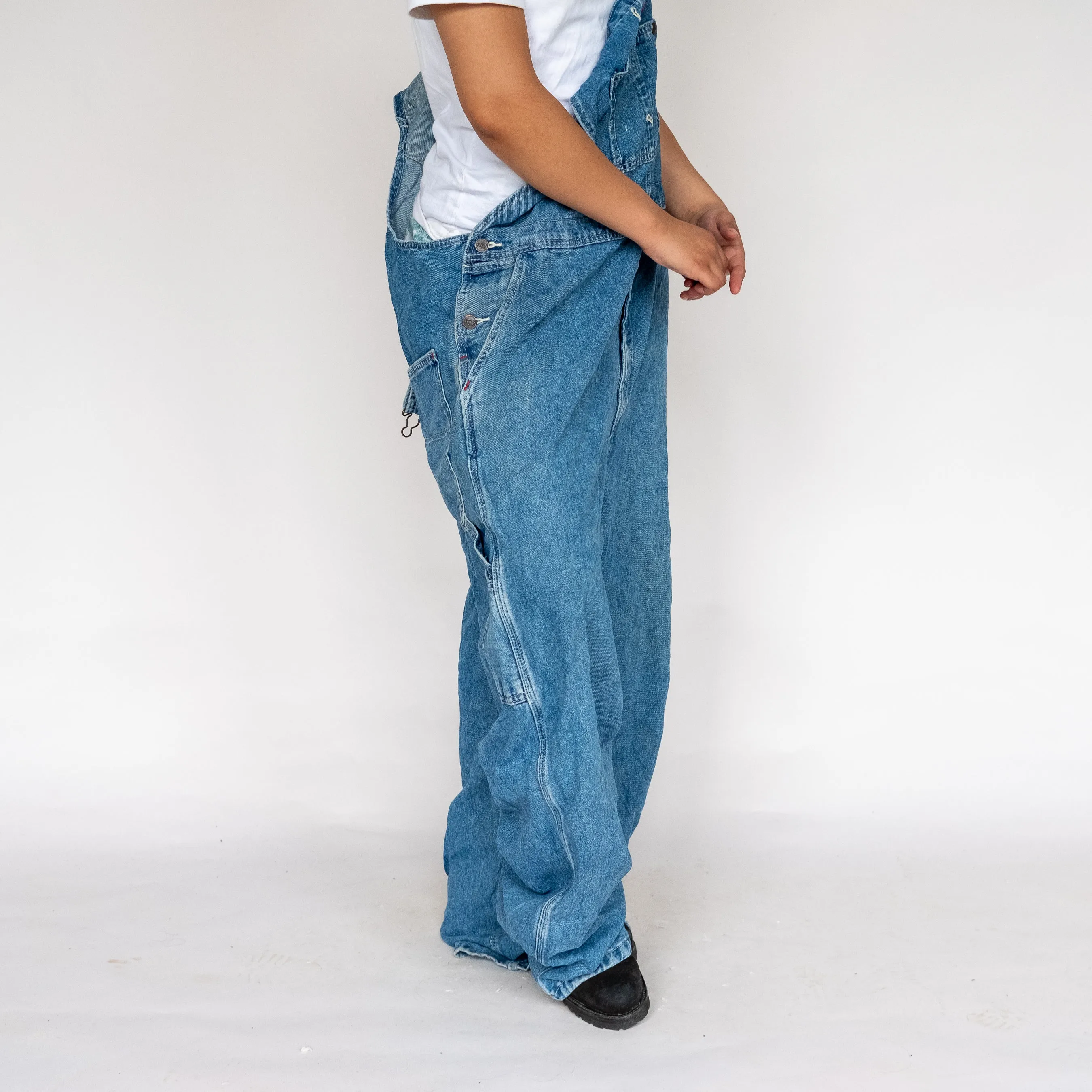 Light Blue 90s Dickies Denim Baggy Dungarees (XXL)