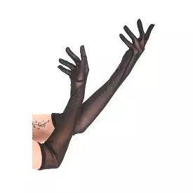 Long Black Sheer Gloves