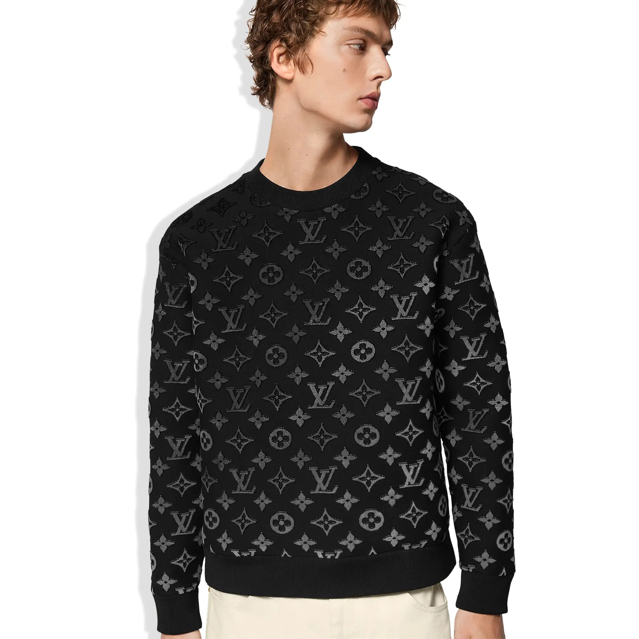 Louis Vuitton LV Monogram Gradient Fil Coupe Black Sweatshirt